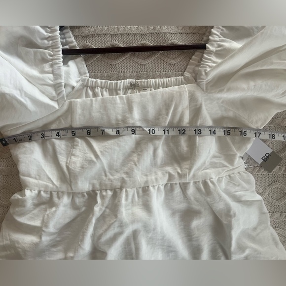 NEW! BP Brand White Rich
Balloon Sleeve Lined Mini Dress
Size Junior's medium - Picture 3 of 15